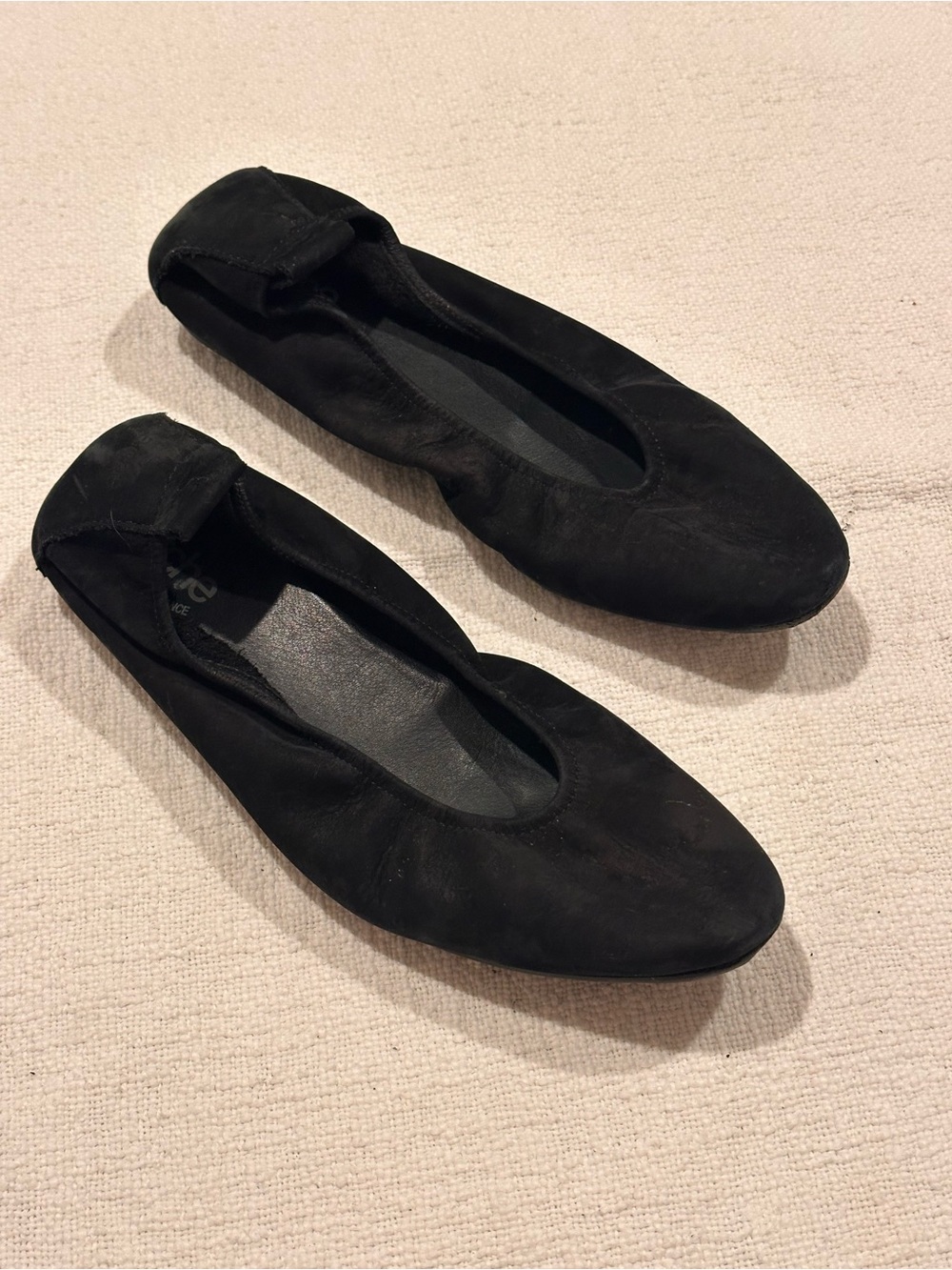 Arche Black Suede Ballet Flats Size 41 Made in France